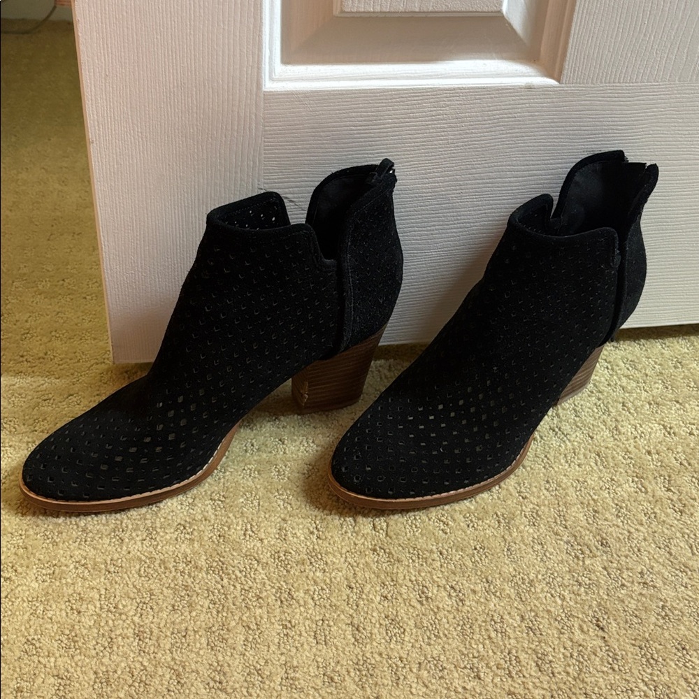 Marc Fisher Black Suede Ankle Boots